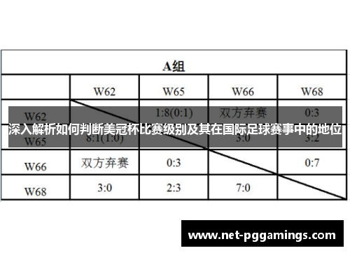深入解析如何判断美冠杯比赛级别及其在国际足球赛事中的地位